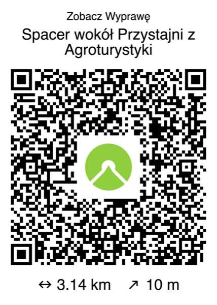 Kod QR – spacer wokół Przystajni (Komoot)